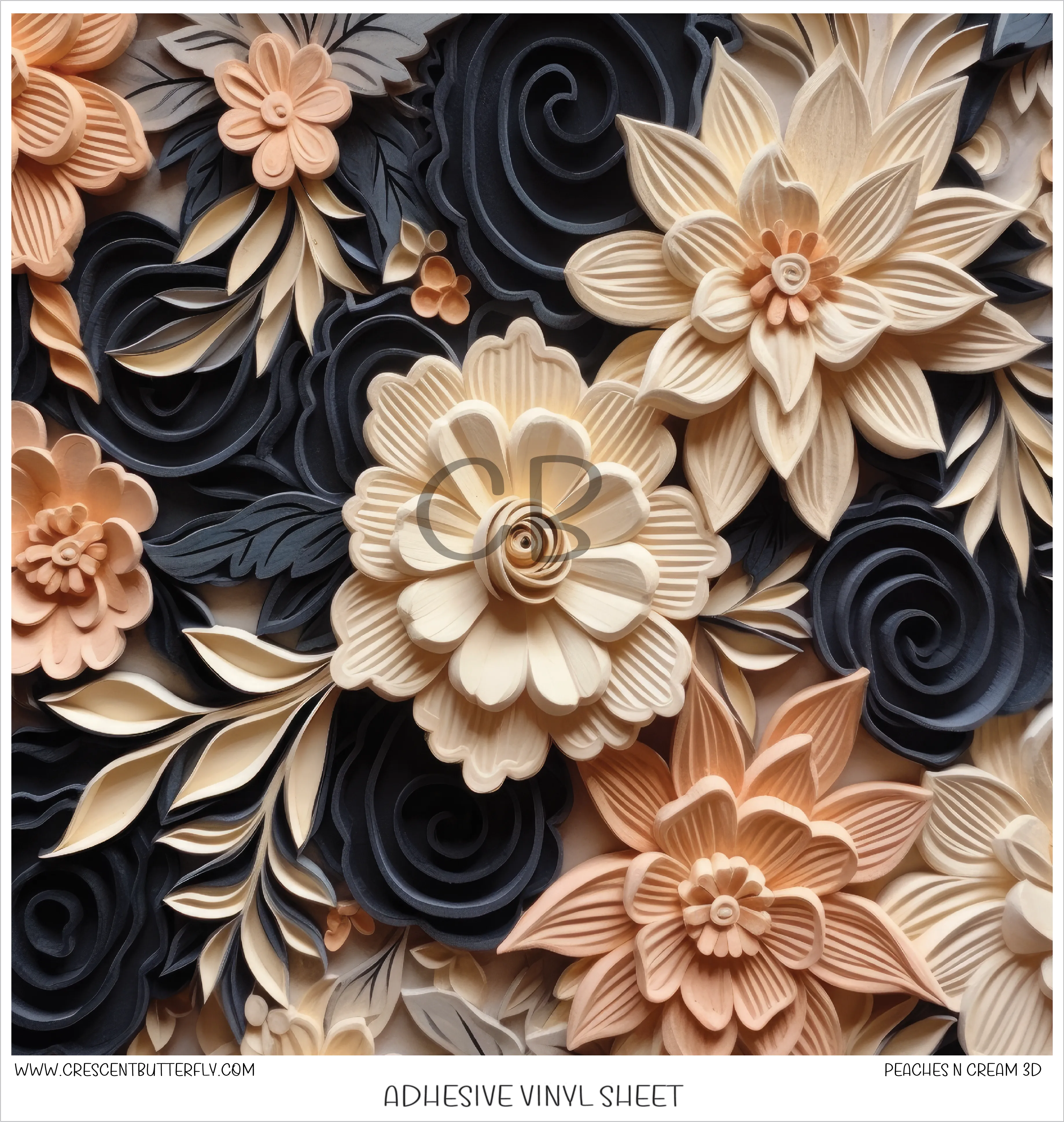 Peaches N Cream 3D Printed Vinyl Sheet/Wrap