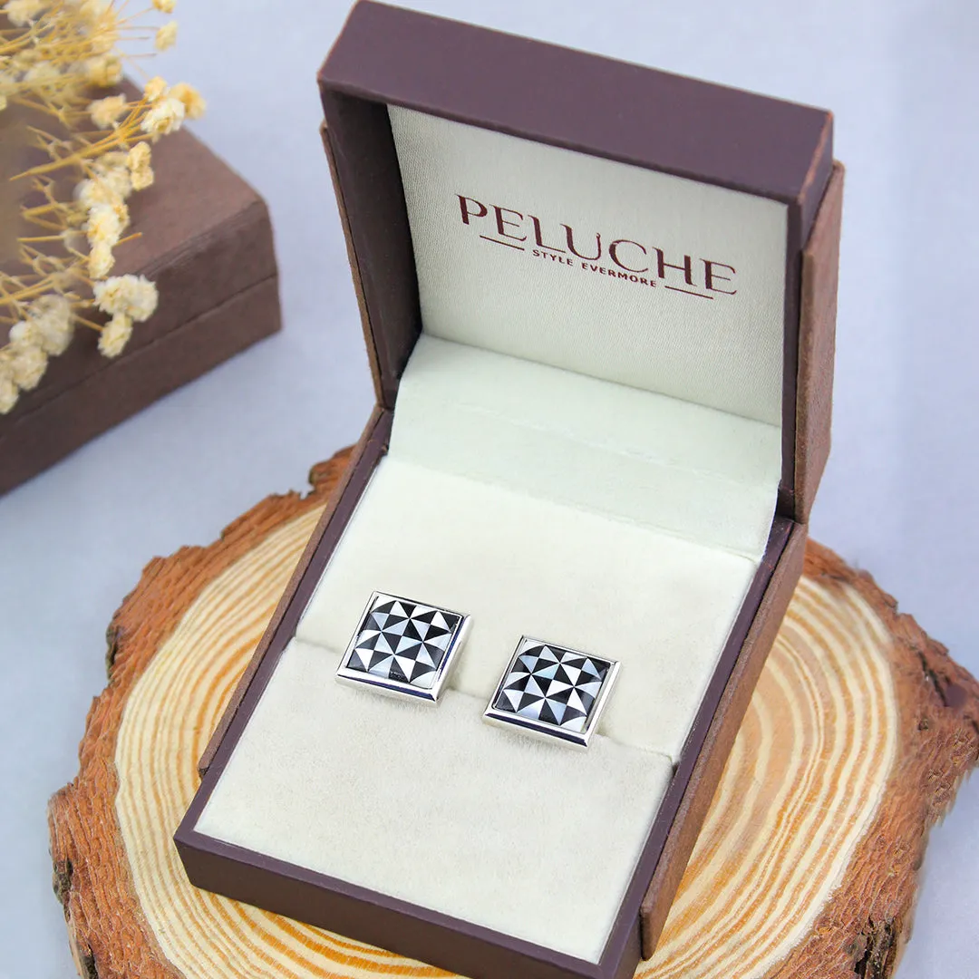 Peluche Abstract Stone Art Cufflinks