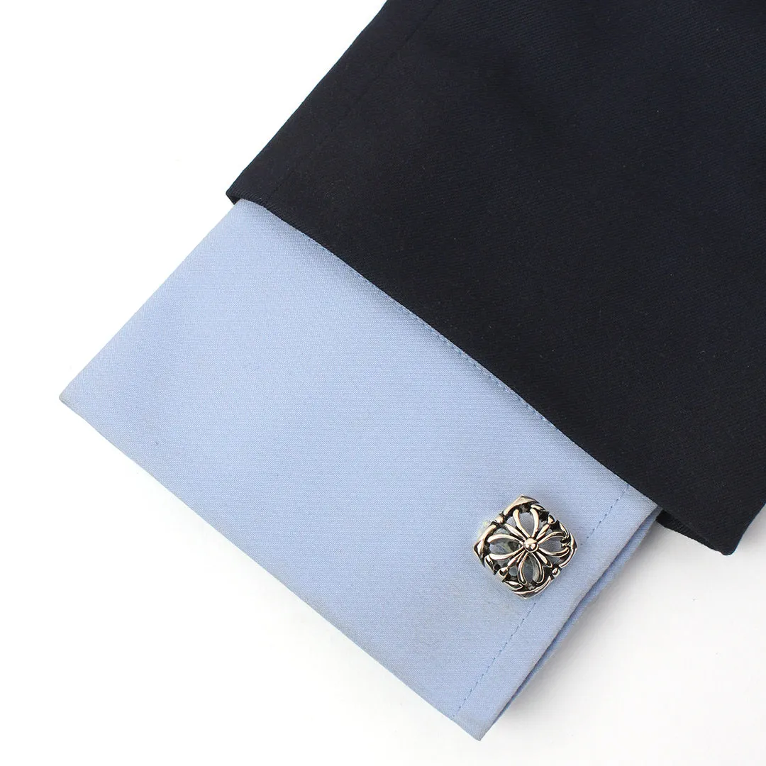 Peluche Floral Enamel Cufflinks for Men