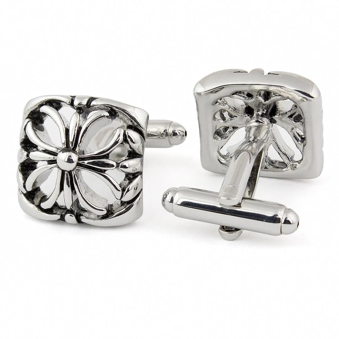 Peluche Floral Enamel Cufflinks for Men