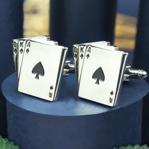 Peluche Gamble in Style Black and Silver Cufflinks