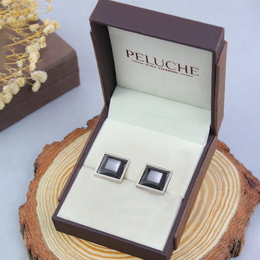 Peluche Jet Black Cufflinks