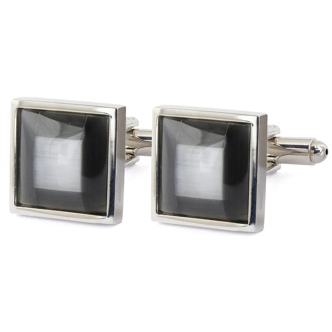 Peluche Jet Black Cufflinks