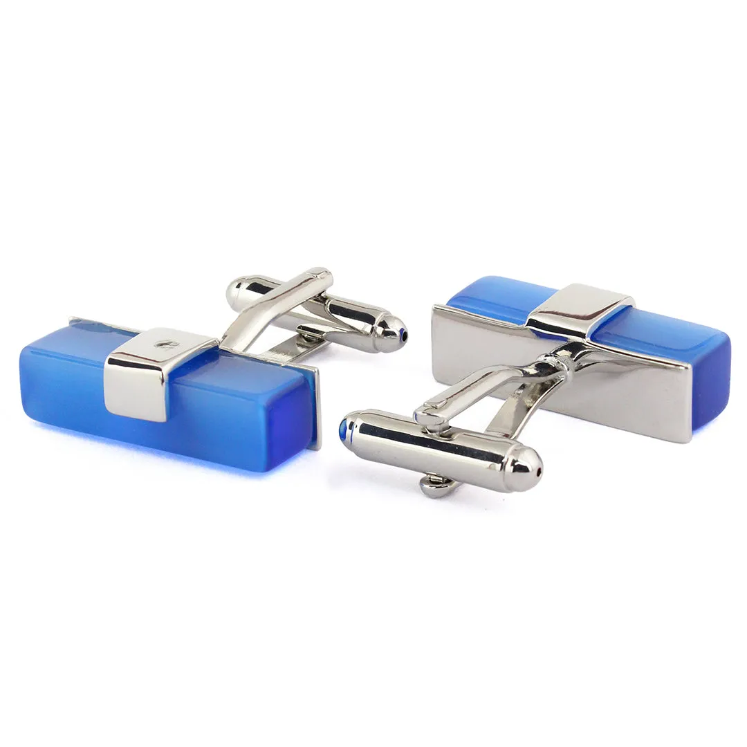 Peluche king's Ransom Blue Cufflinks