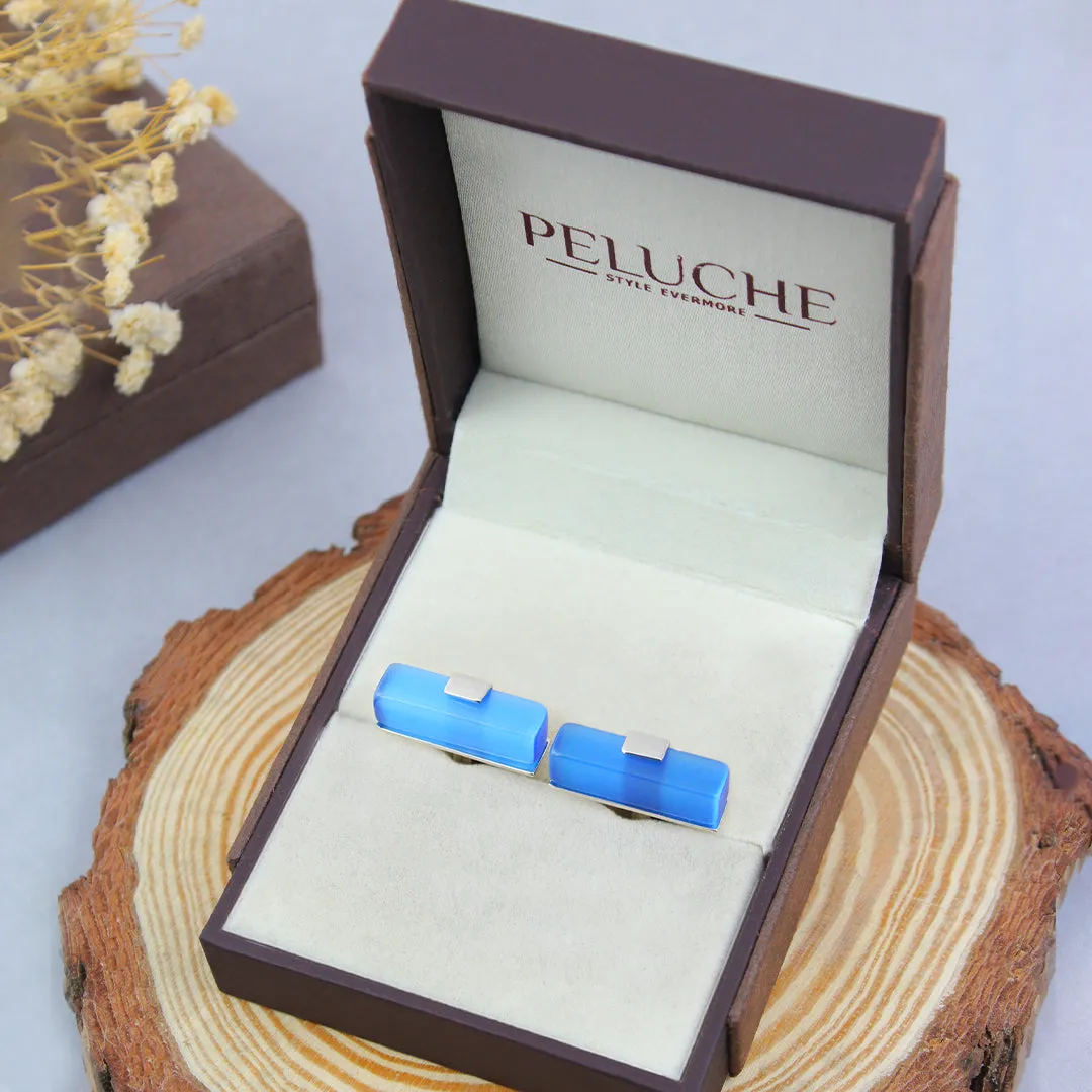 Peluche king's Ransom Blue Cufflinks