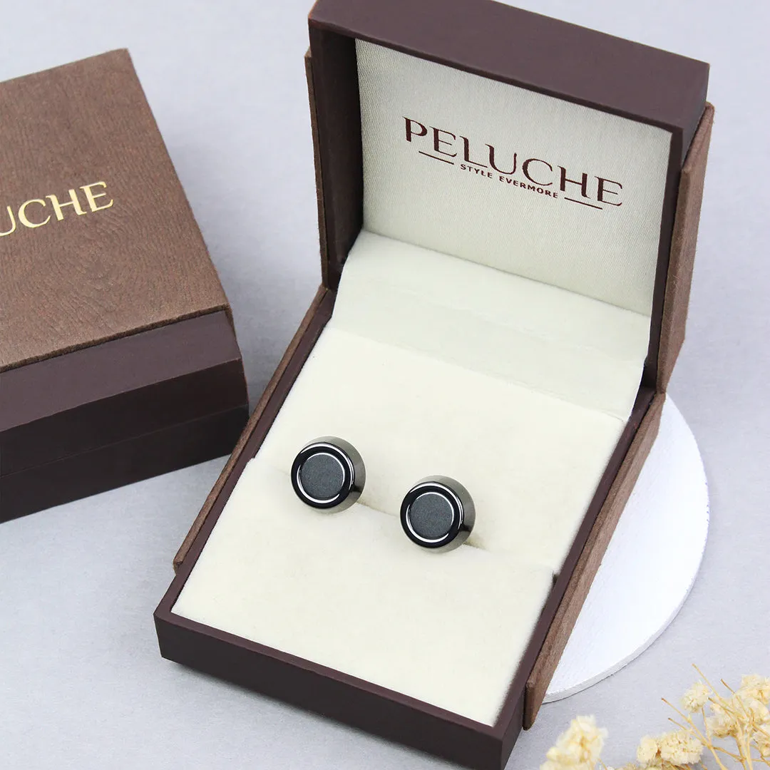 Peluche Sexy Cerami Hematite Cufflinks