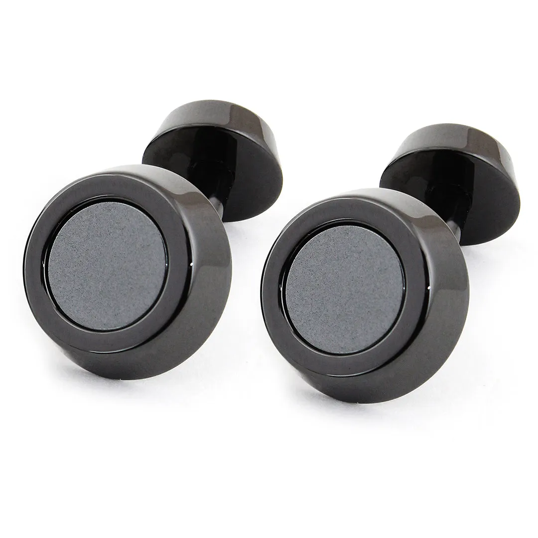 Peluche Sexy Cerami Hematite Cufflinks
