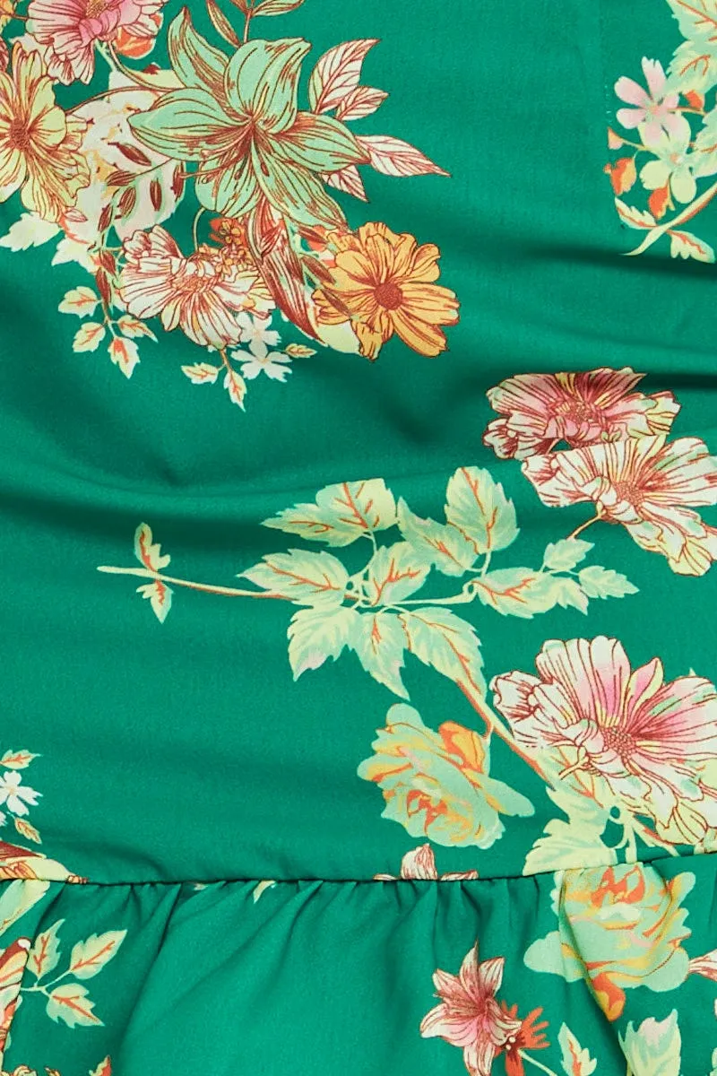 Print Mini Skirt Polyester