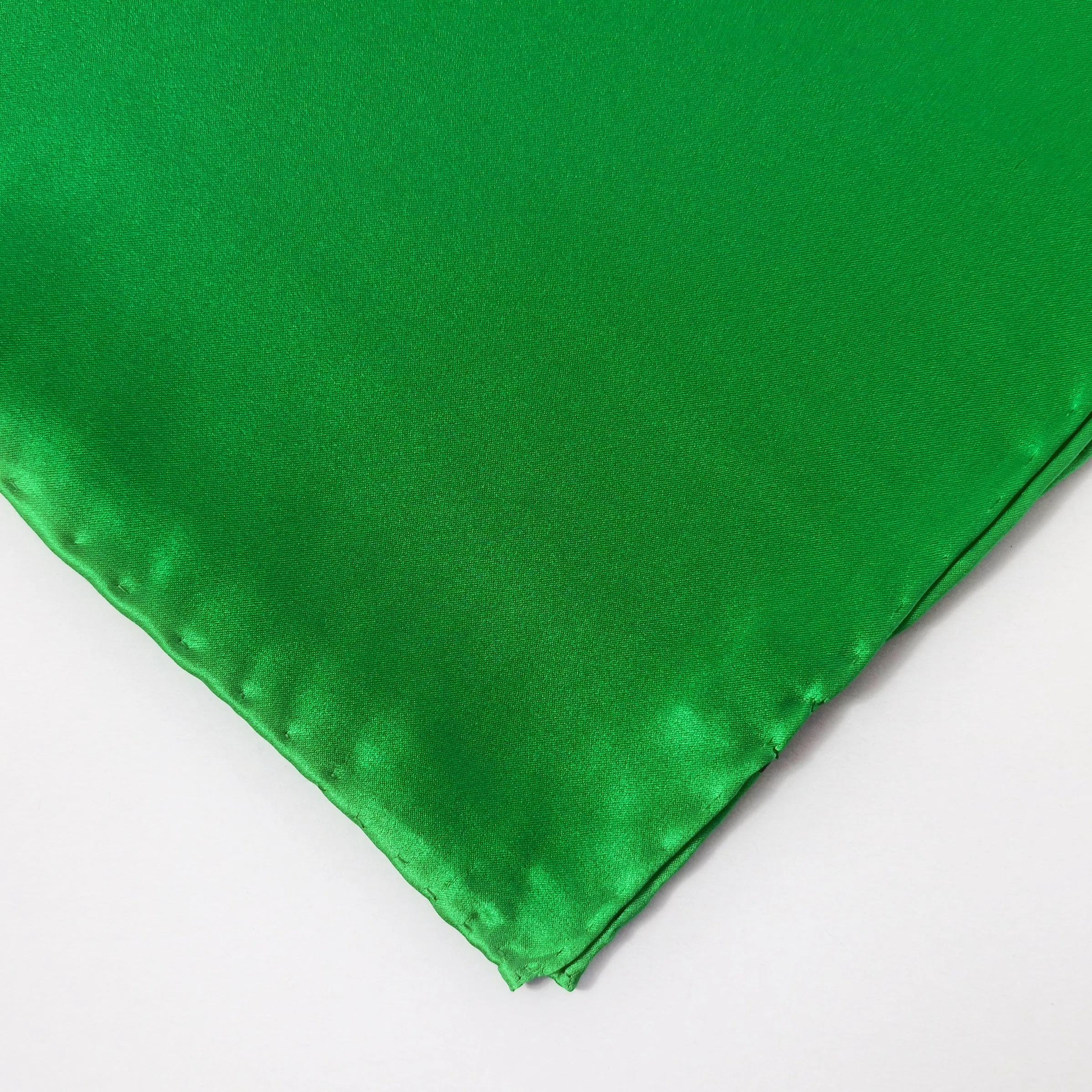 Pure Silk Emerald Green Pocket Square Handkerchief