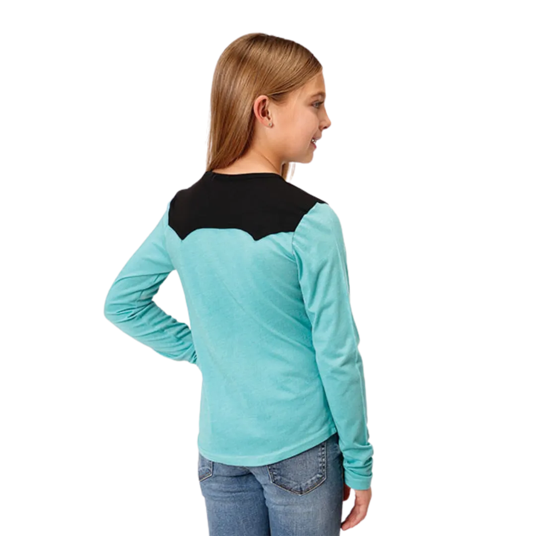 Roper Girl's Five Star Blue T-Shirt