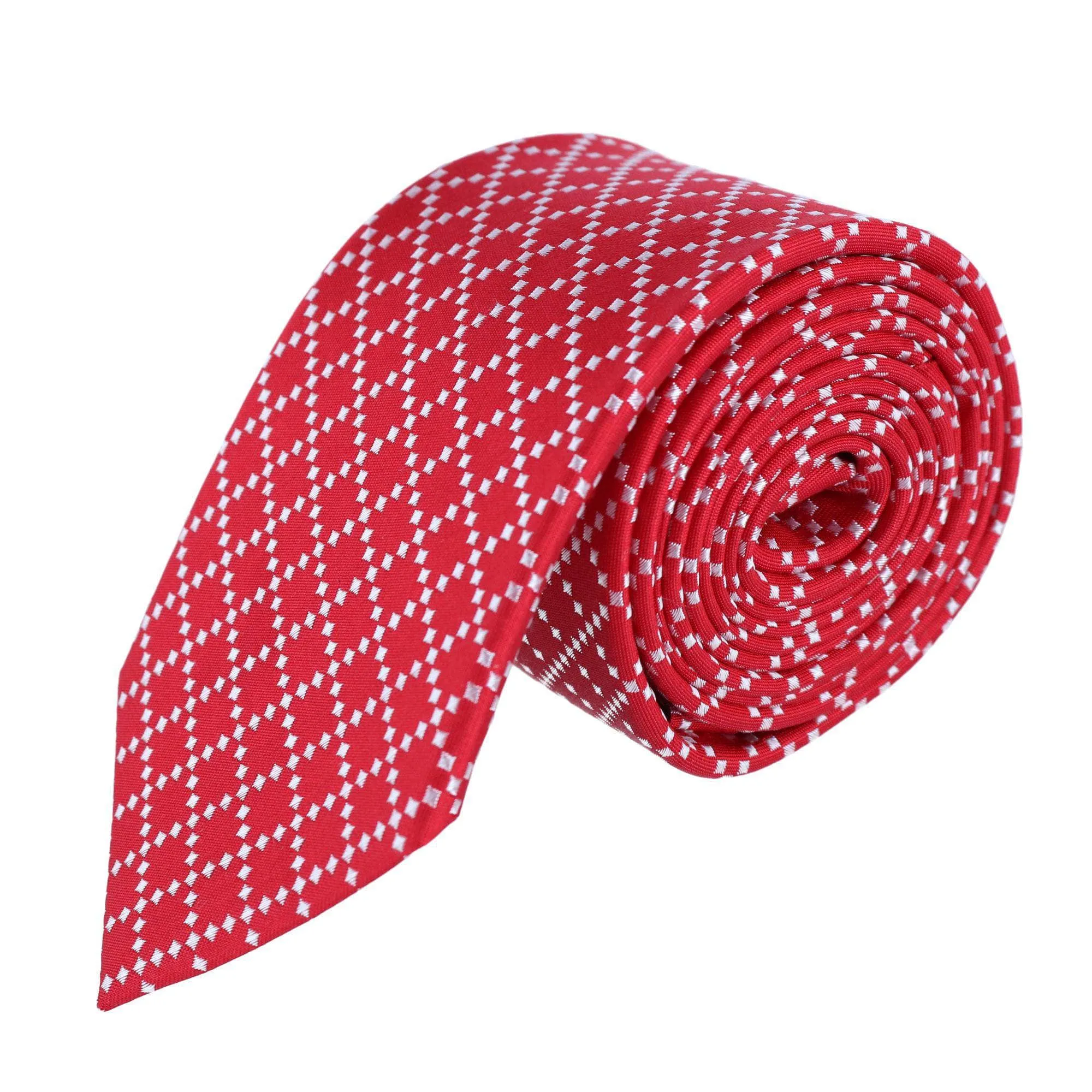 Rowan Geometric Pattern Silk Necktie