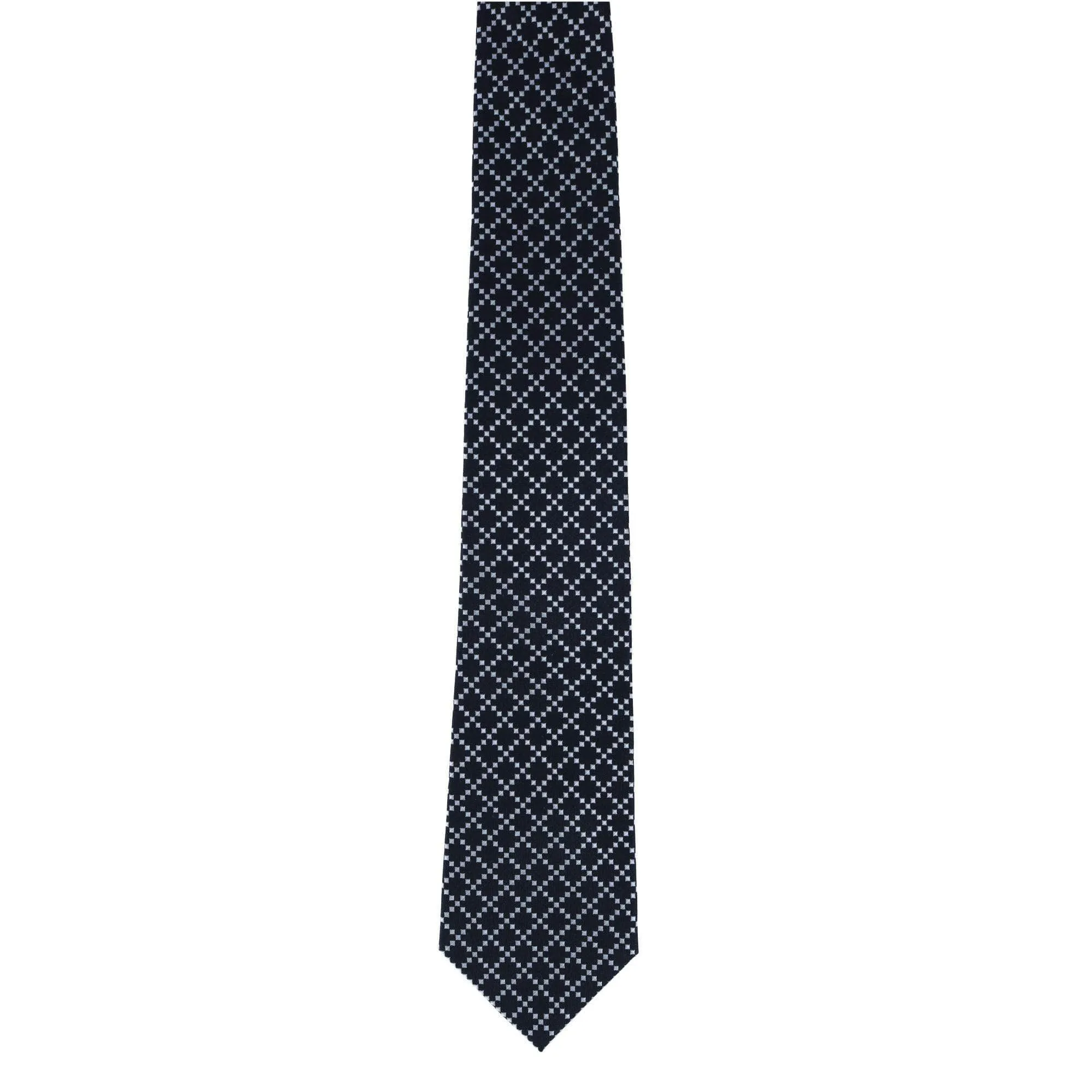 Rowan Geometric Pattern Silk Necktie