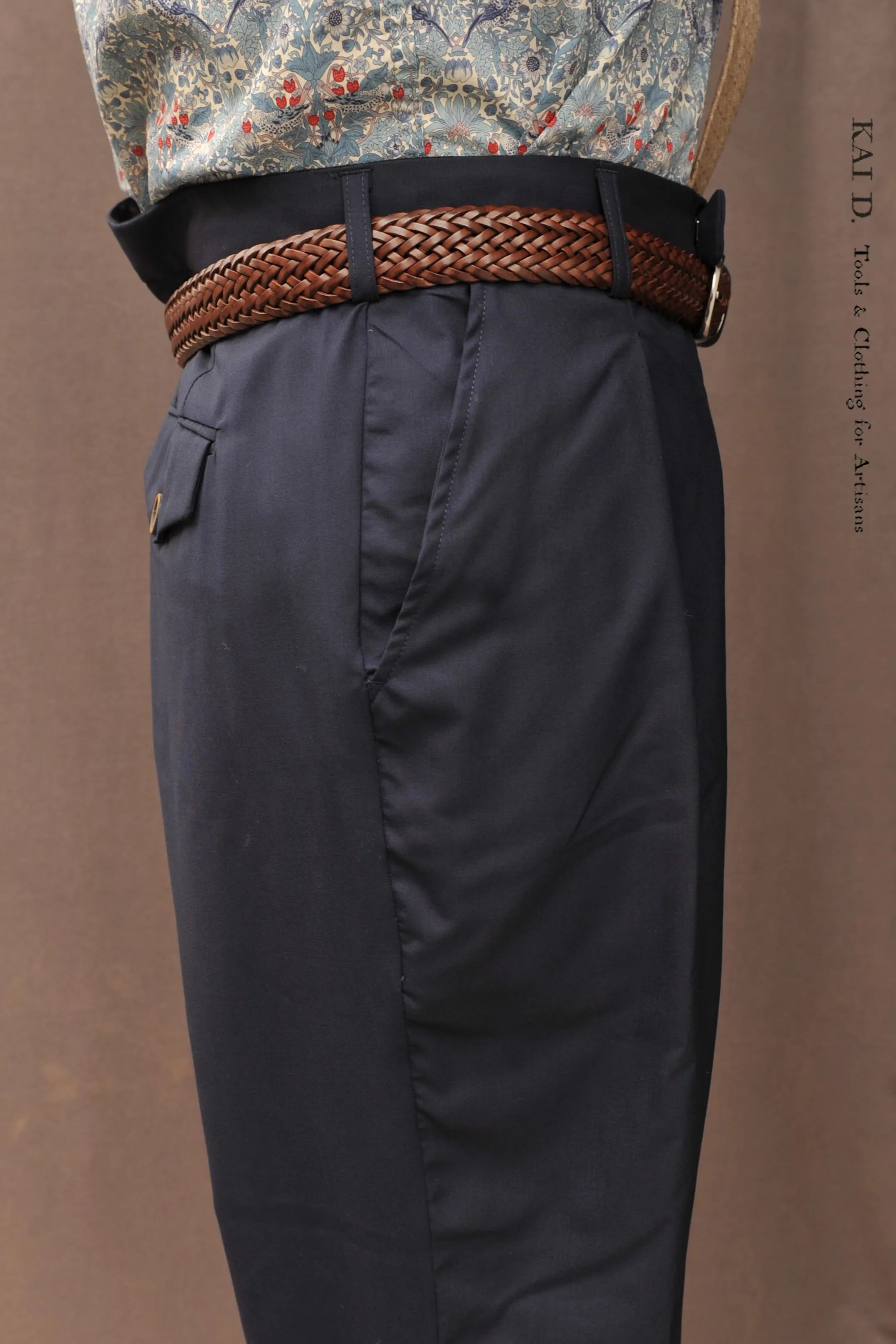 Sheffield Trousers - Navy Tropical Wool - S, M, L