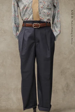 Sheffield Trousers - Navy Tropical Wool - S, M, L