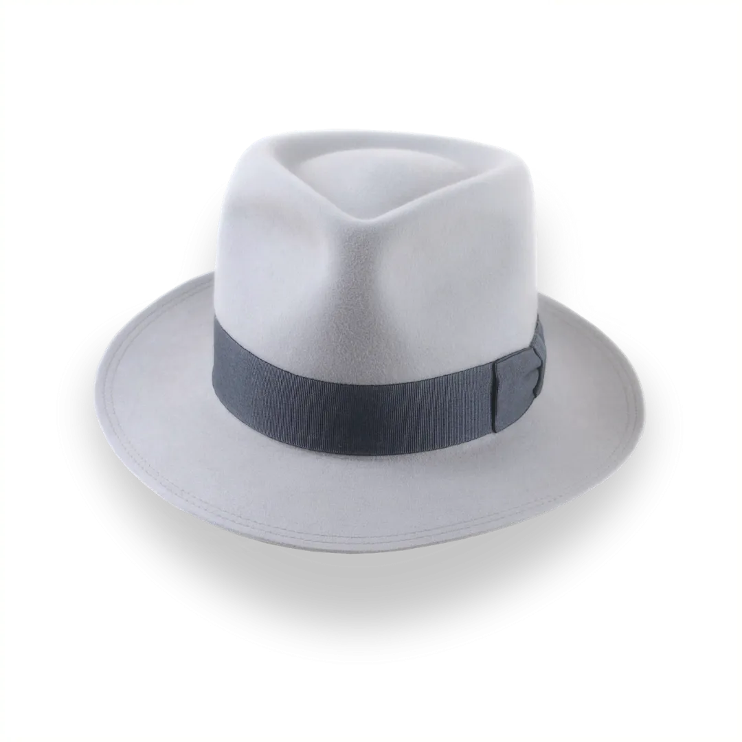 Silver Grey Men's Teardrop Fedora Hat | The Howitzer
