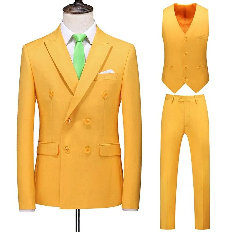 Solide Business Formale Hochzeit Klassische Slim Fit