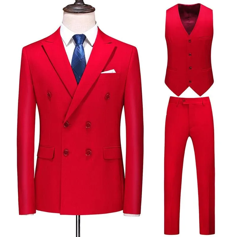 Solide Business Formale Hochzeit Klassische Slim Fit