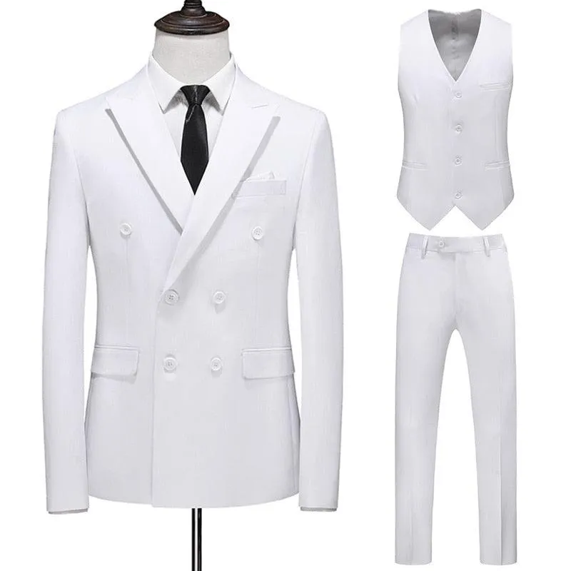 Solide Business Formale Hochzeit Klassische Slim Fit