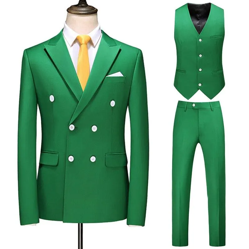 Solide Business Formale Hochzeit Klassische Slim Fit