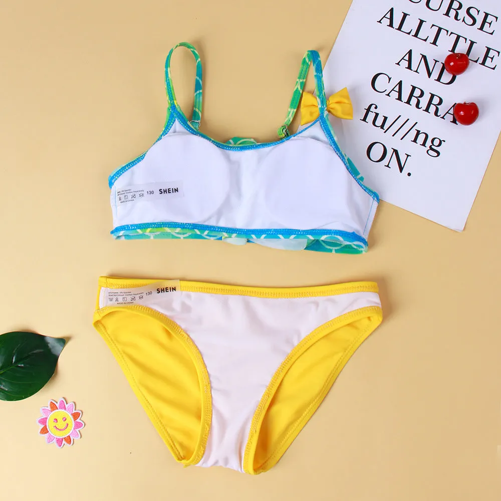 Swimsuit Girl's GradientSummer Children Swimwear