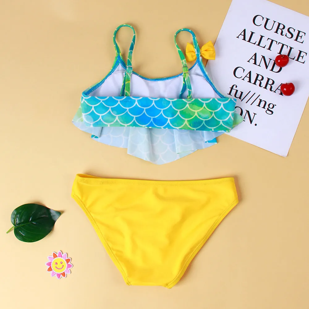 Swimsuit Girl's GradientSummer Children Swimwear
