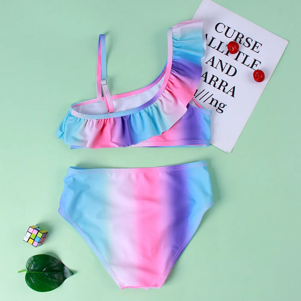 Swimsuit Girl's GradientSummer Children Swimwear