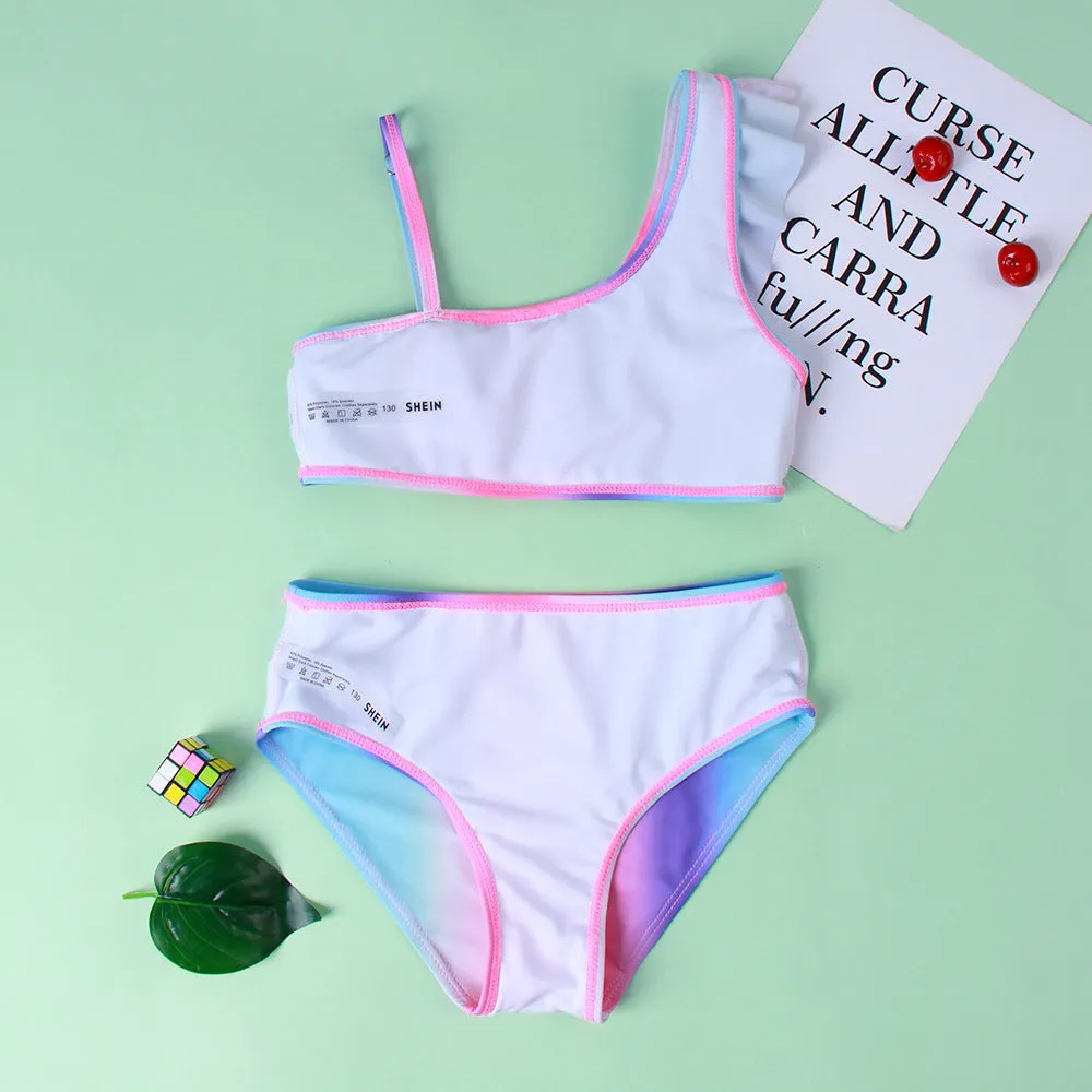 Swimsuit Girl's GradientSummer Children Swimwear