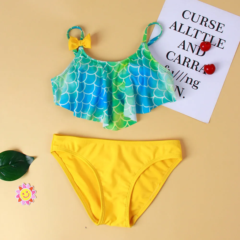 Swimsuit Girl's GradientSummer Children Swimwear