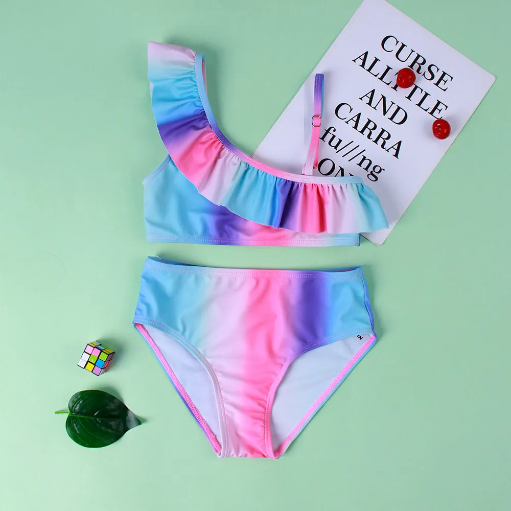 Swimsuit Girl's GradientSummer Children Swimwear
