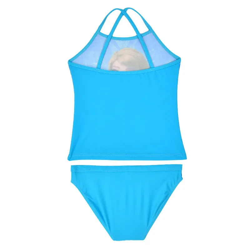 Swimsuit ice and snow princess   frozen girls split Swimwear