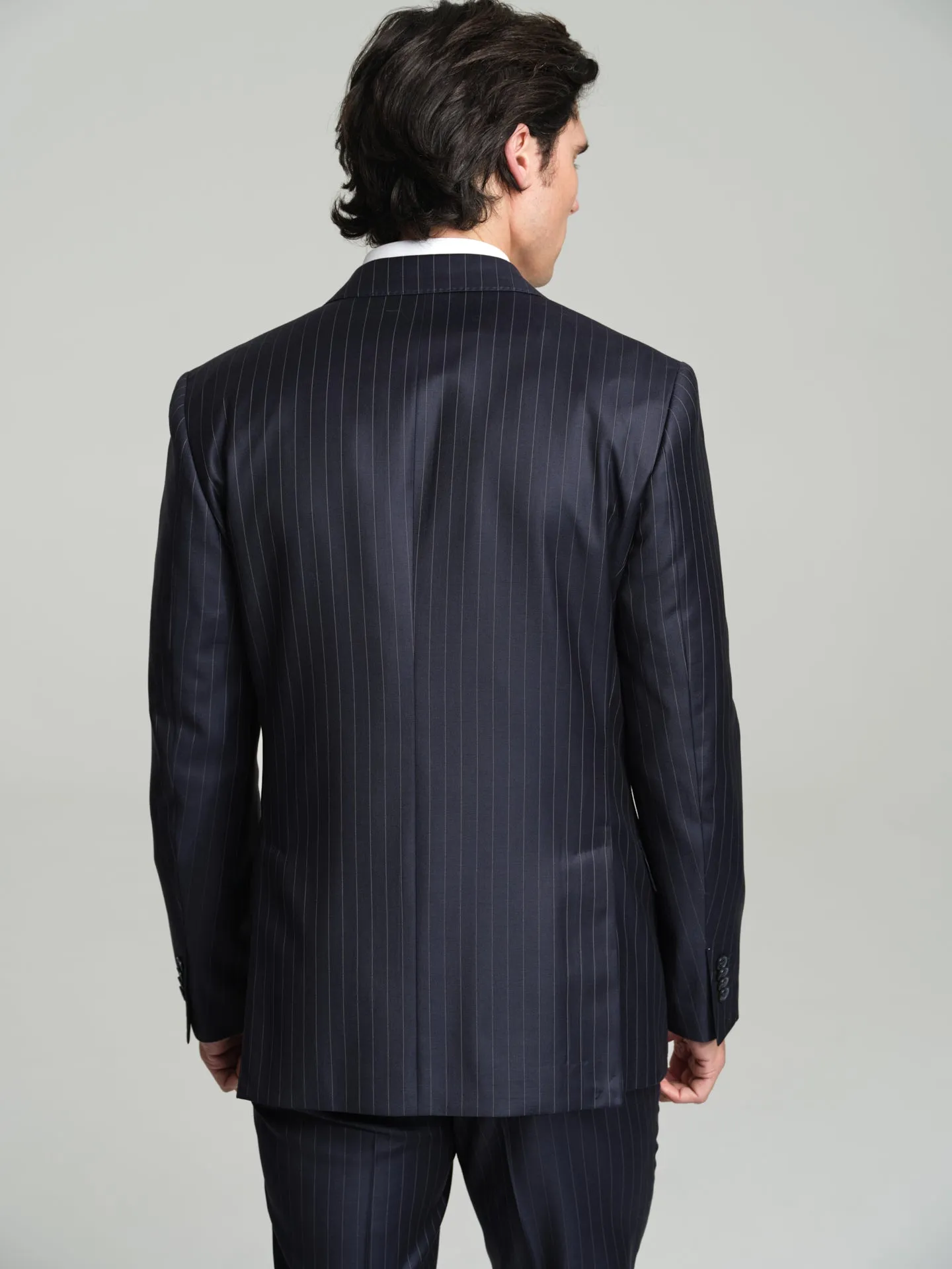 Tailored fit pinstripes suit