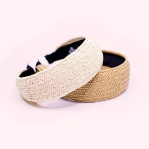 Texture Burlap Womens Headbands • Canopus Model