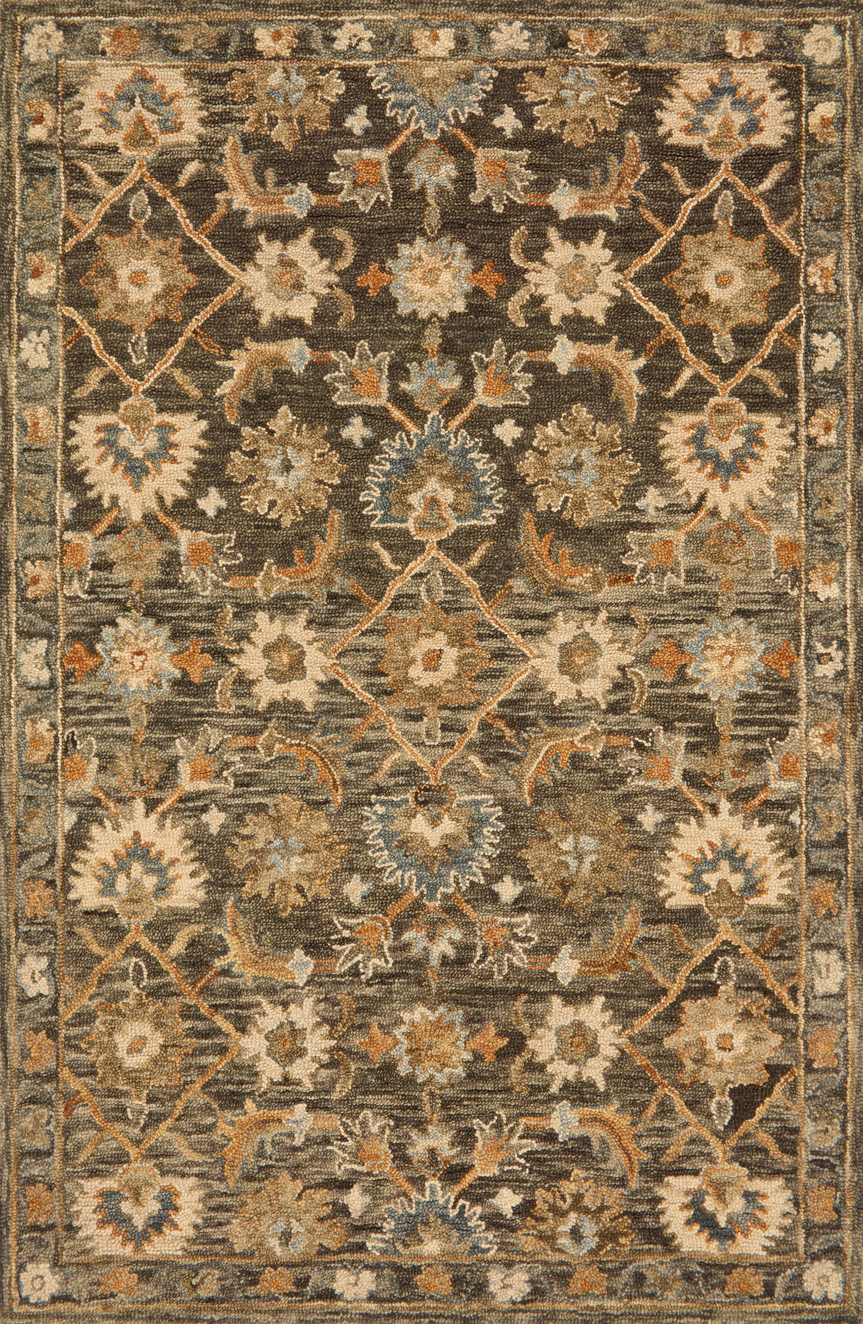 Victoria Rug in Dk Taupe & Multi