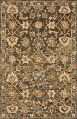 Victoria Rug in Dk Taupe & Multi