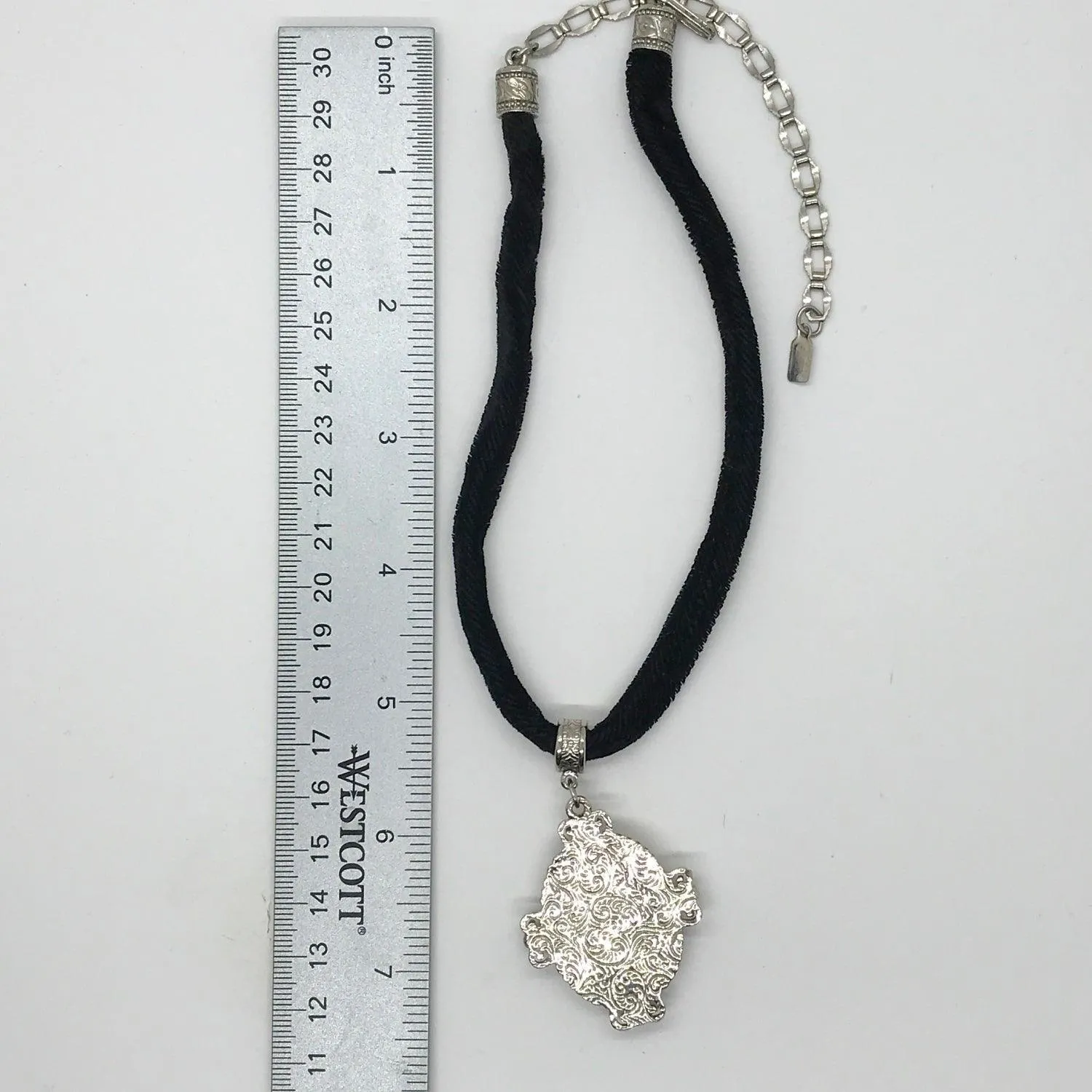Vintage 1928 Ornate Cameo on Black Velvet Choker
